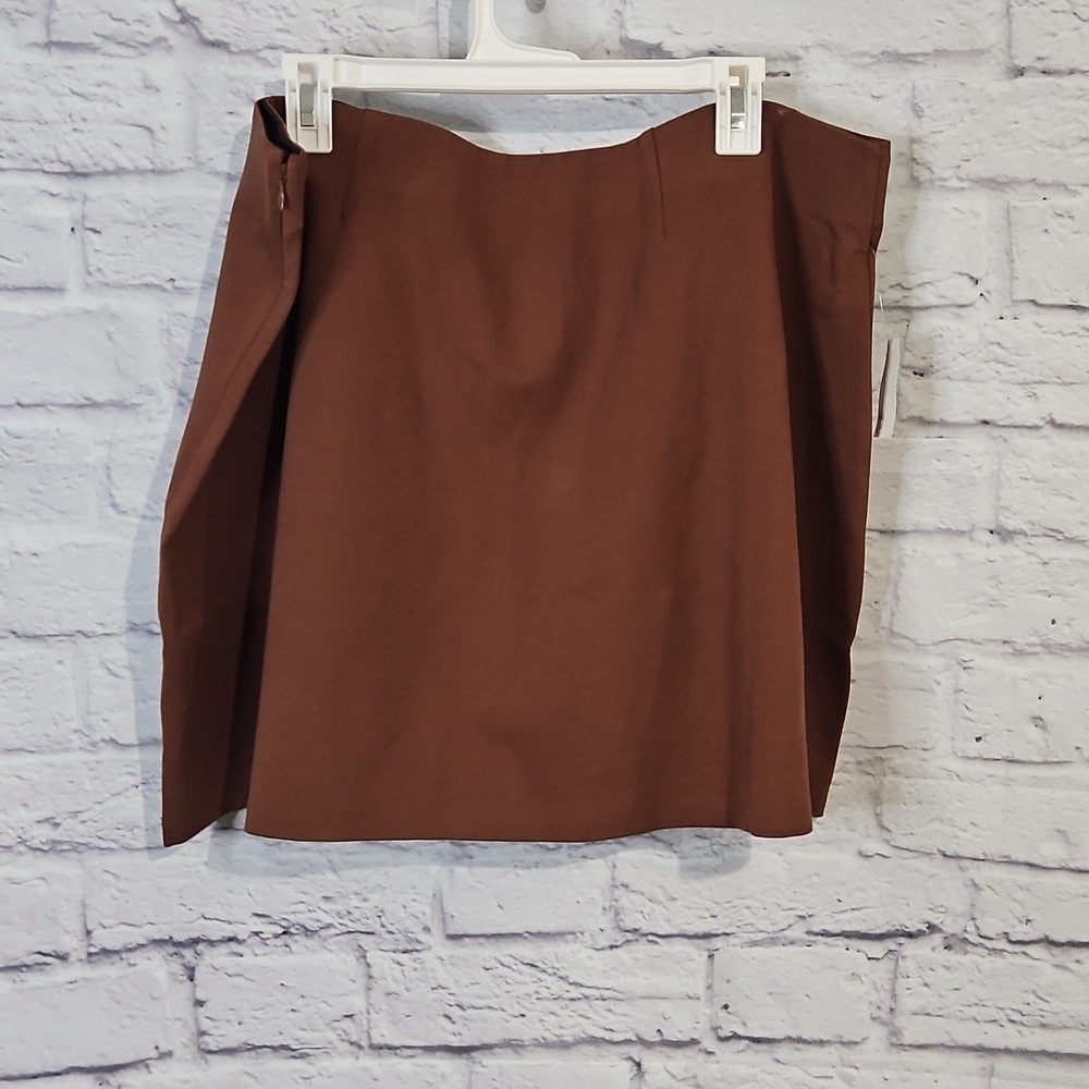 Daily Ritual Brown Mini Skirt - Picture 4 of 5